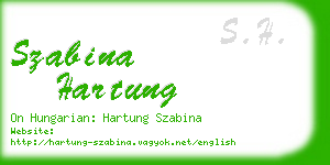 szabina hartung business card